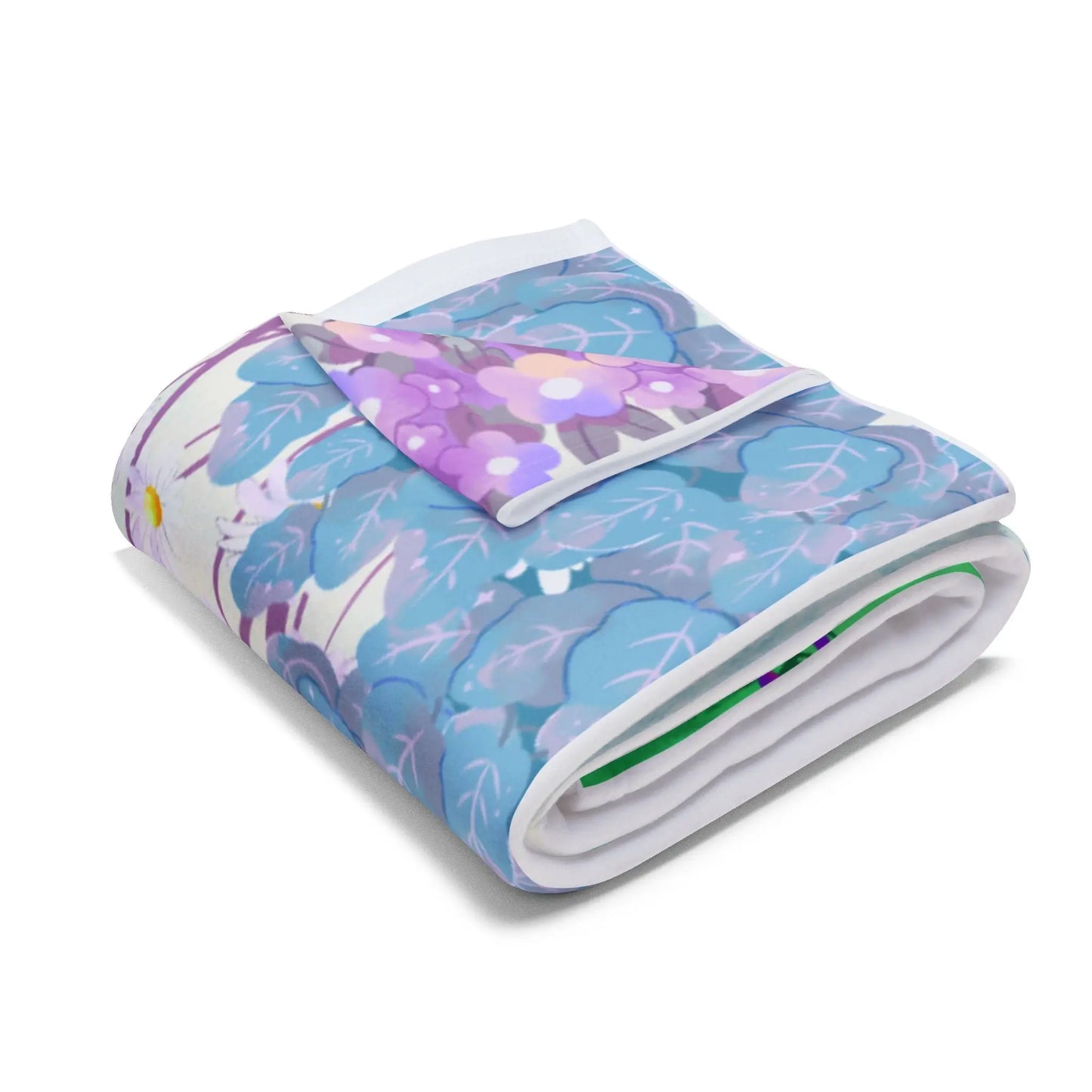 Fleece Deken Meisje met Vlinders – Zachte en Warme Deken met Illustratie van Creatieve Aap Printify