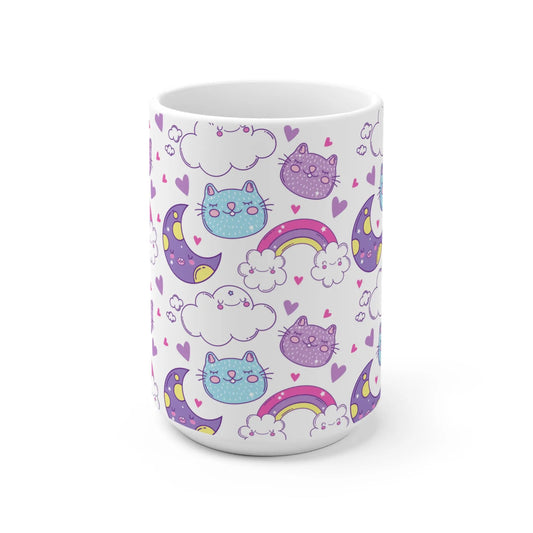 Kitten Nacht Mok – Kawaii Katten Mok 330ml of 440ml Printify