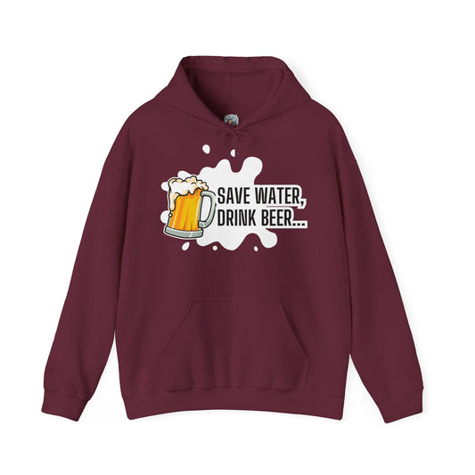 Unisex Heavy Blend™ Hooded Sweatshirt – Save Water, Drink Beer Hoodie