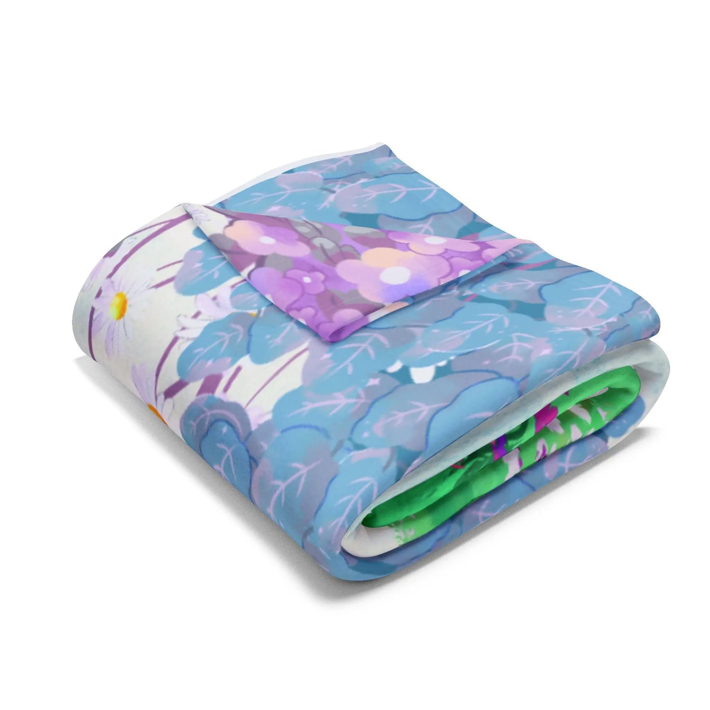 Fleece Deken Meisje met Vlinders – Zachte en Warme Deken met Illustratie van Creatieve Aap Printify