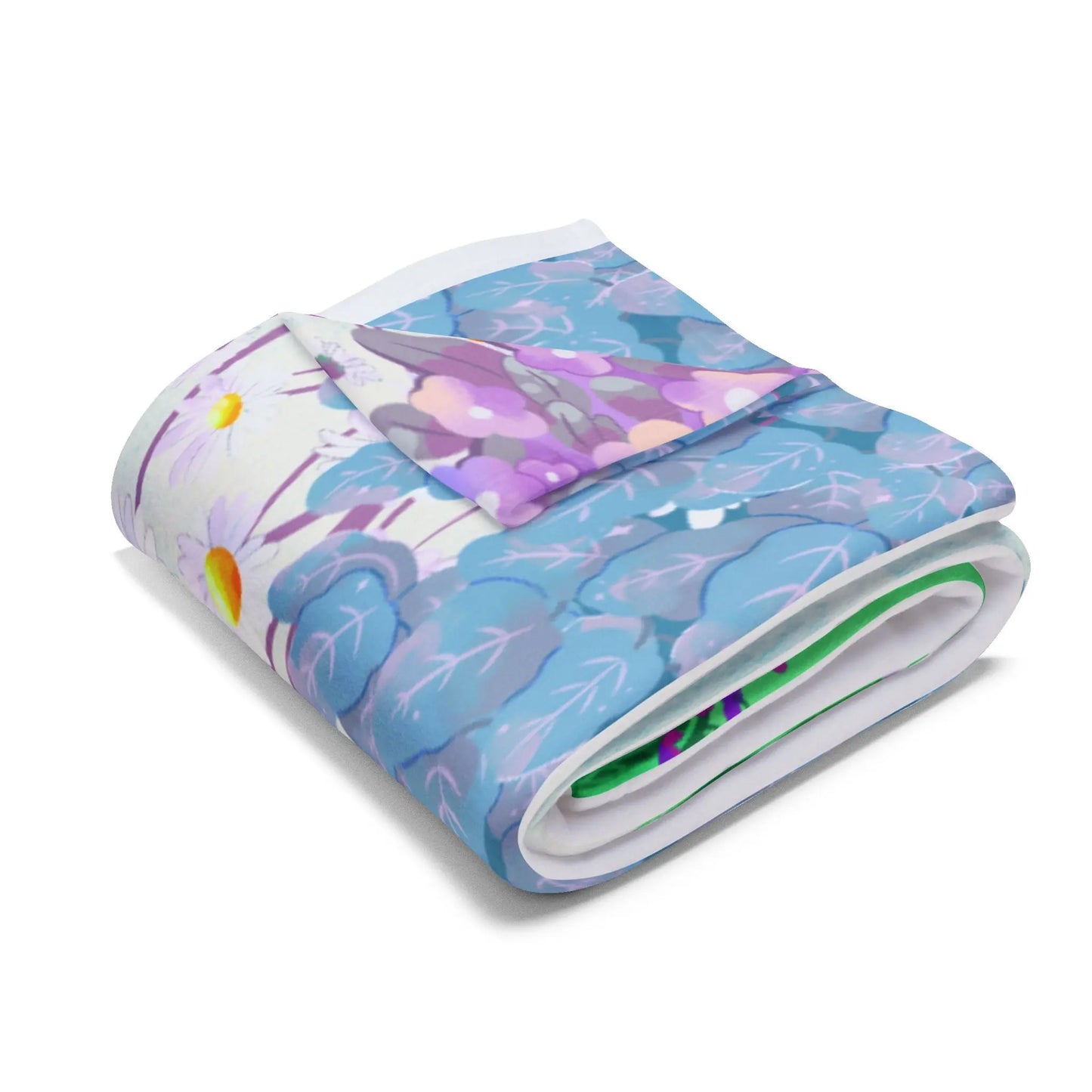 Fleece Deken Meisje met Vlinders – Zachte en Warme Deken met Illustratie van Creatieve Aap Printify