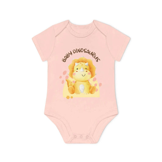 Baby Dinosaurus Romper – Schattige Triceratops Babyromper | Biokatoen in 4 Kleuren - Creatieve Aap