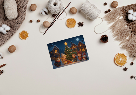 β¨ Kerst Wenskaart β Midwinter Village (A6) β¨ Kerstviering