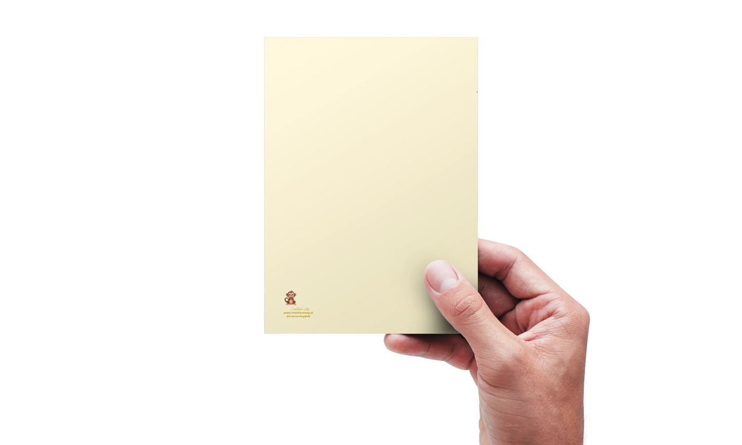 Handgemaakte A6 verjaardagskaart met retro bloemen en tekst ‘Gefeliciteerd Jarige’ in pastelkleuren