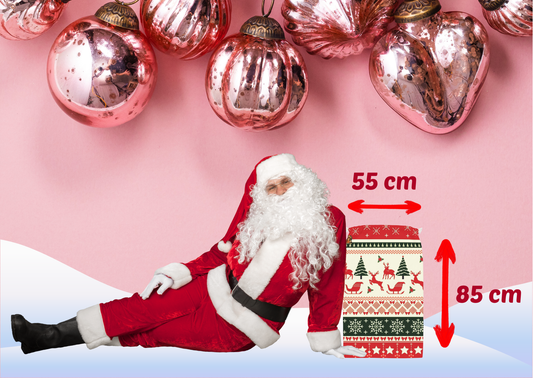 Kerst Vibes Cadeau Zak β 55 x 85 cm β Scandinavian Christmas Gift Bag