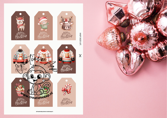 πβ¨ Kerst Cadeau Labels β Cute Edition | Printbare DIY Gift Tags (PDF Download)