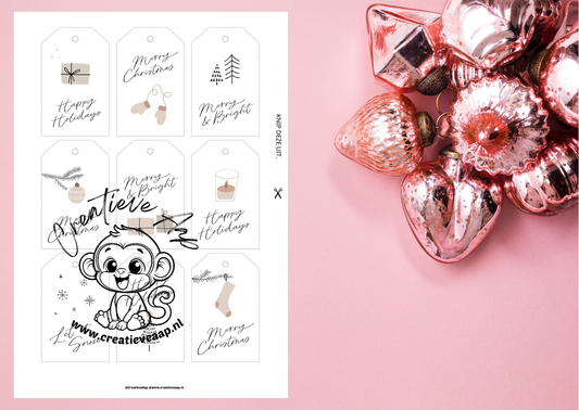 πβ¨ Kerst Cadeau Labels β Basic Edition | Printbare PDF (Digital Download)