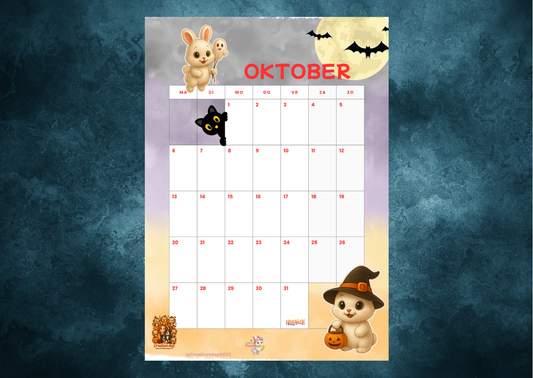 Gratis Oktober 2025 Halloween Planner – Collectie Maggie (PDF Download)