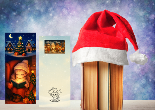 📚✨ Boekenlegger – Midwinter Story (Handgemaakt | 5,5 x 12,5 cm)