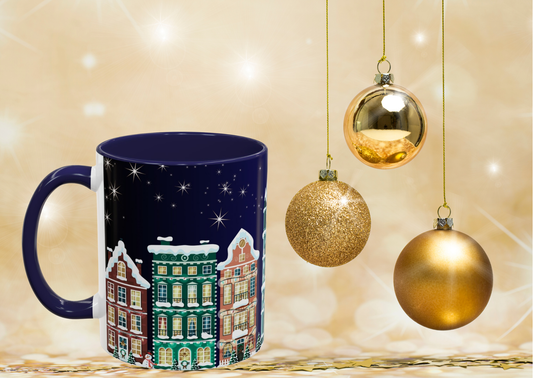 Kerst Stad Mok β Winterse Village Stadshuisjes β 330 ml