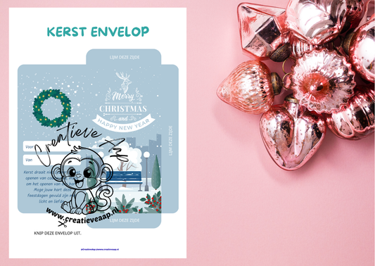 βοΈ DIY Winter Kerst Envelop β PDF Download (Winter Wonderland Editie)