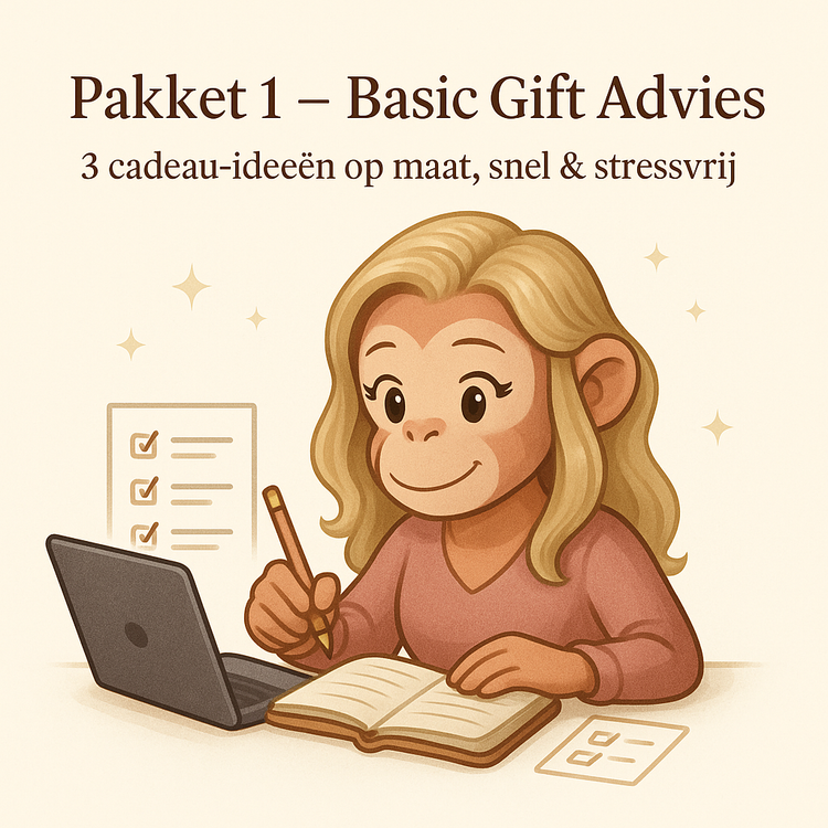 Pakket 1 – Basic Gift Advice: jouw snelle en betrouwbare cadeau-inspiratie