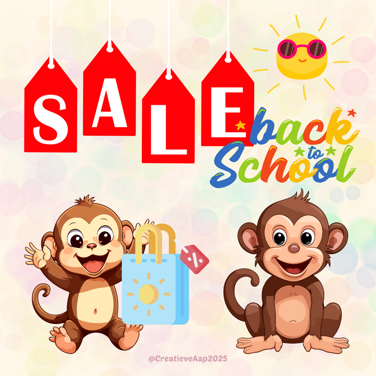 Zomer-Back-to-School-Sale-2025 Creatieve Aap