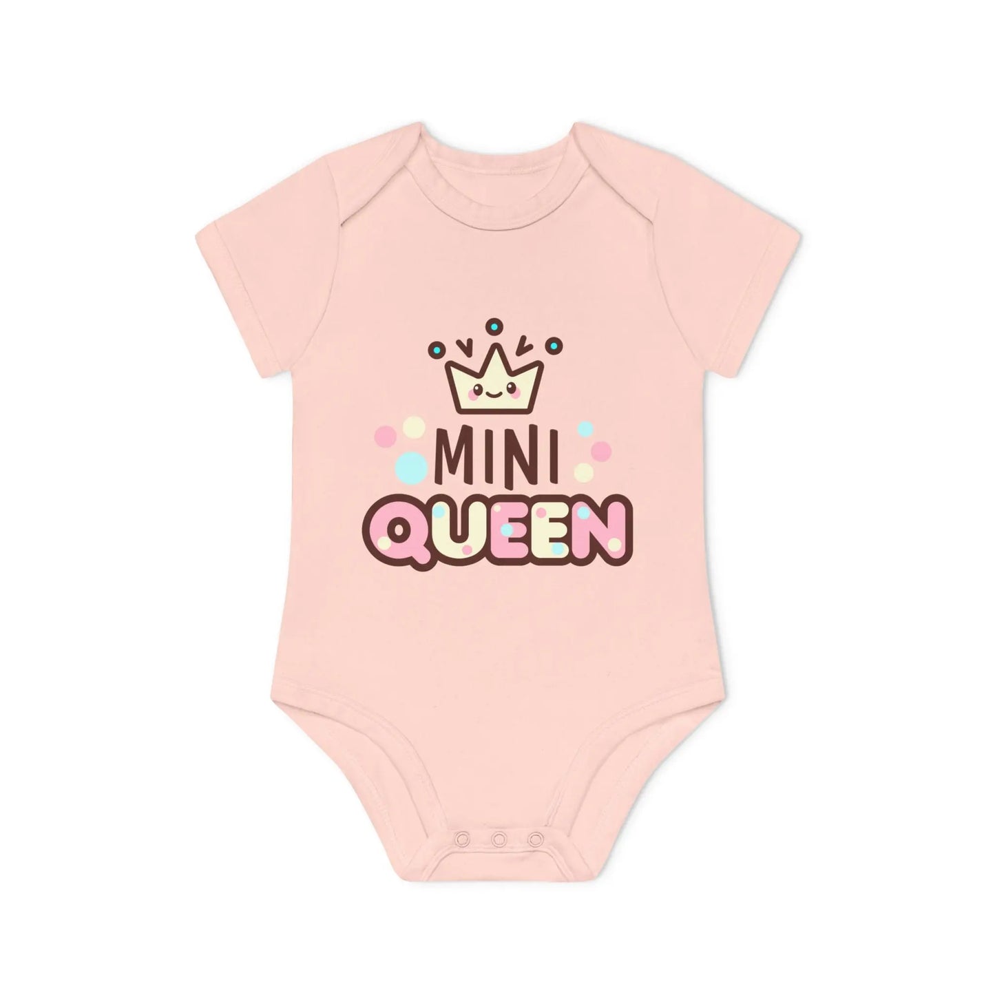Mini Queen Romper – Schattige Baby Romper met Kroontje | Biokatoen in 4 Kleuren Printify