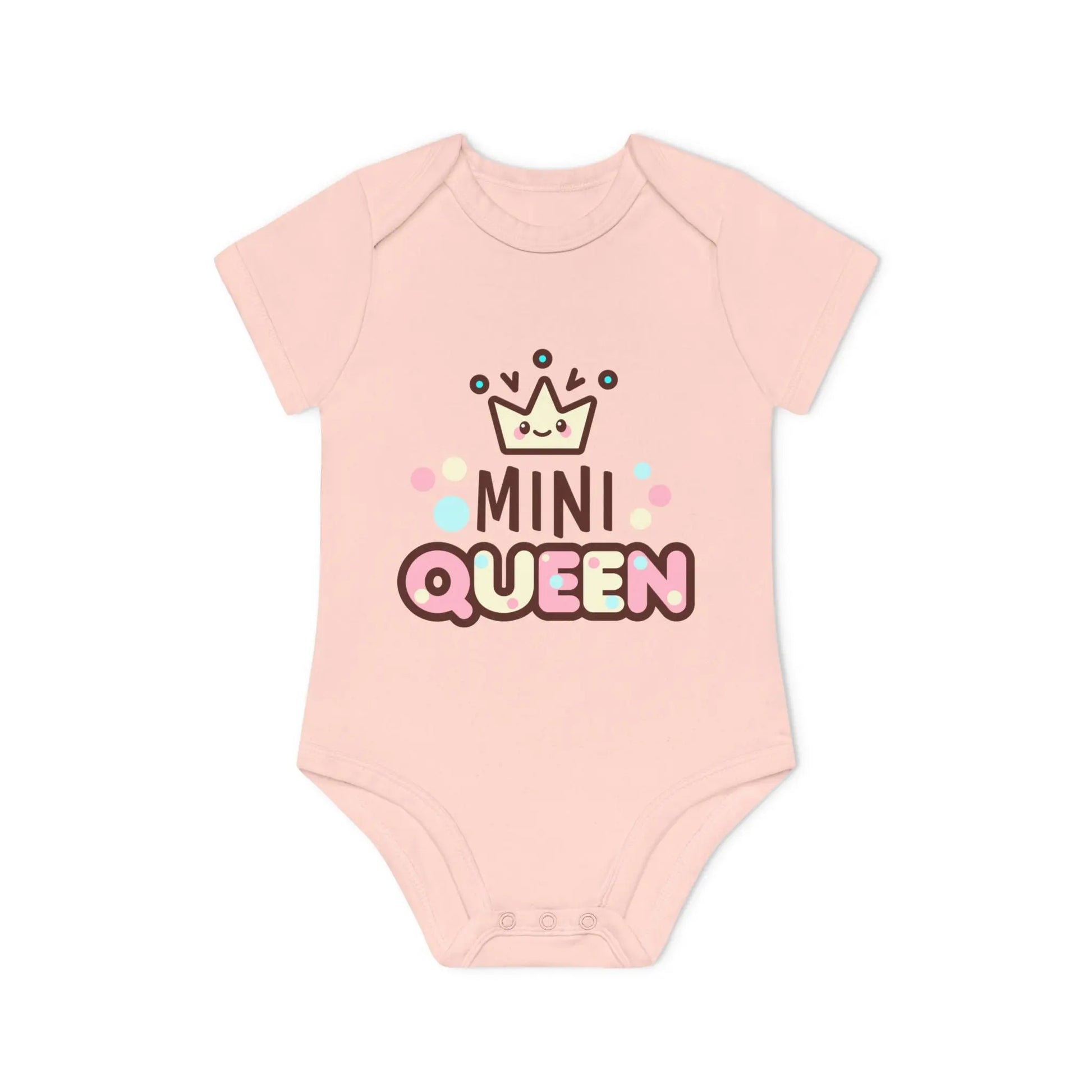 Mini Queen Romper – Schattige Baby Romper met Kroontje | Biokatoen in 4 Kleuren Printify