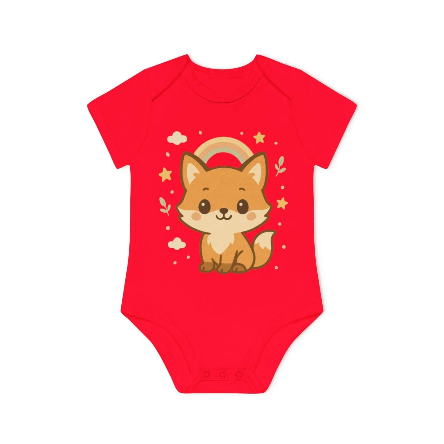 Foxy Romper – Baby Romper met Schattige Vos Design | Biologisch Katoen in 6 Kleuren - Creatieve Aap