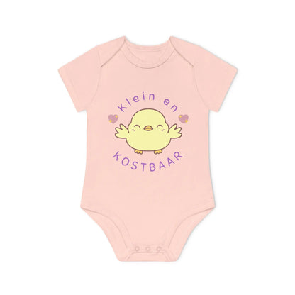 Klein en Kostbaar Romper – Babyromper met Schattig Kuikentje | Biokatoen in 4 Kleuren Printify