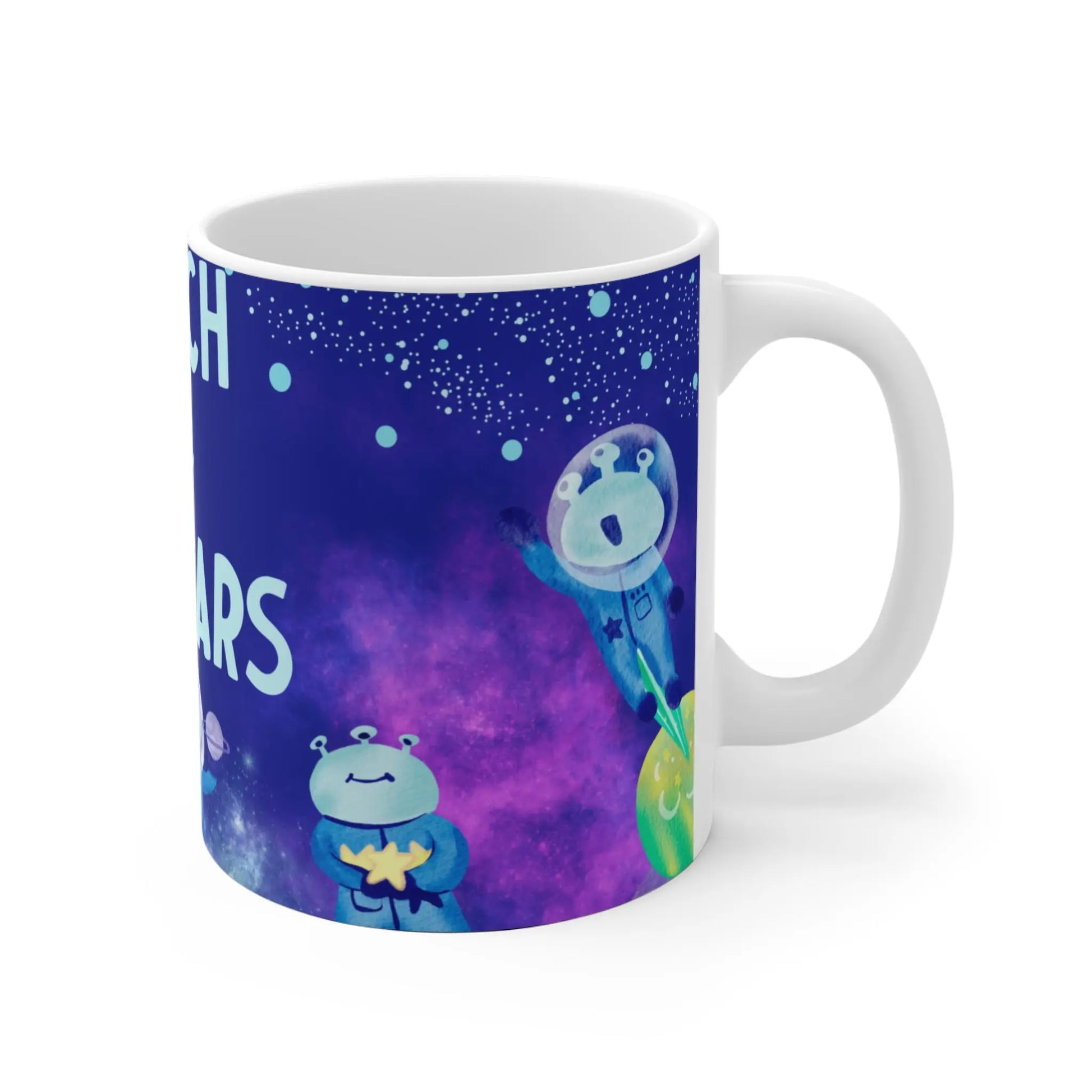 Reach for the Stars Mok – Kawaii Sterren Keramiek Mok 330 ml & 440 ml Printify