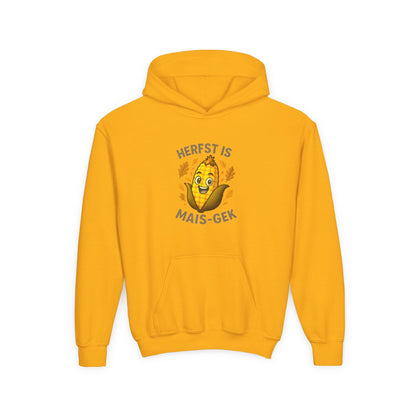 Kids hoodie mais gek Gold