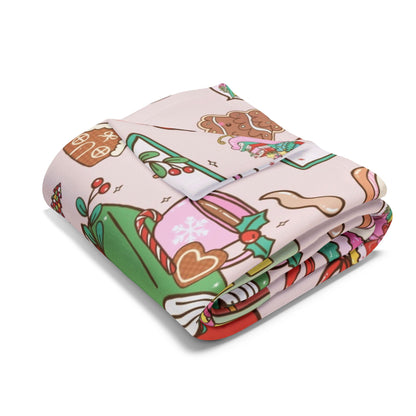 Arctic Fleece Deken – BookLover Kerst – 76×101 cm / 127×152 cm / 152×203 cm