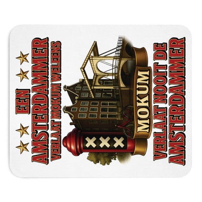 Amsterdammer Muismat – Mokum verlaat nooit de Amsterdammer (23,2 x 19,4 cm) - Creatieve Aap