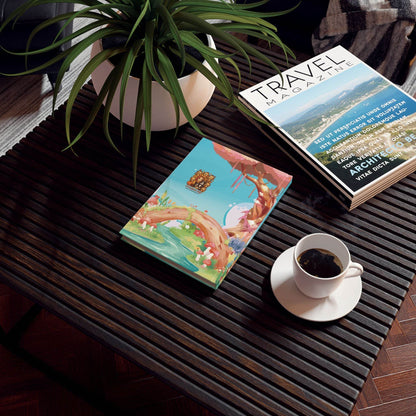 Fantasy Notitieboek – Magisch Bosbrug Design (13,2 x 18,8 cm) - Creatieve Aap