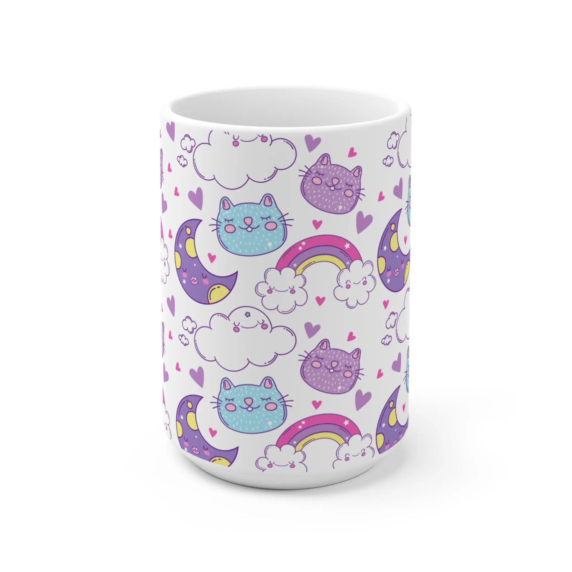 Kitten Nacht Mok – Kawaii Katten Mok 330ml of 440ml Printify