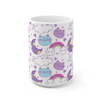 Kitten Nacht Mok – Kawaii Katten Mok 330ml of 440ml Printify