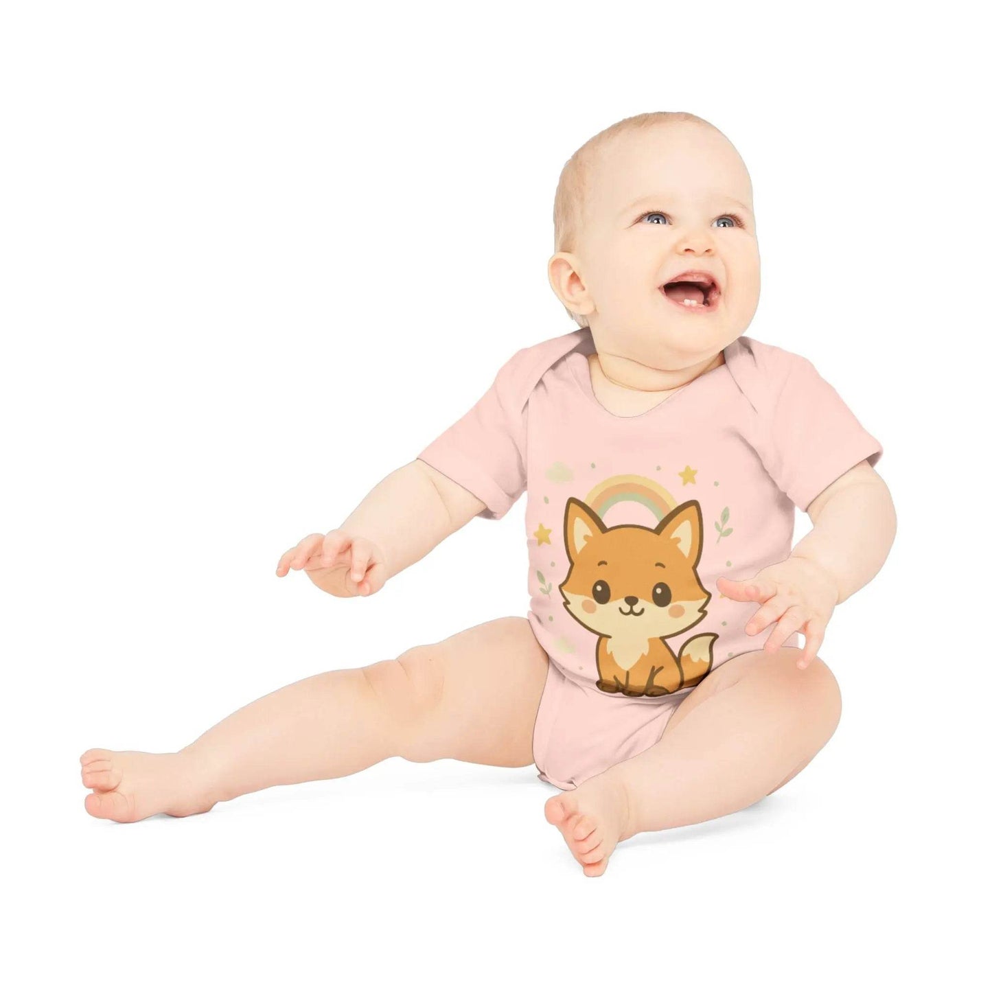 Foxy Romper – Baby Romper met Schattige Vos Design | Biologisch Katoen in 6 Kleuren - Creatieve Aap