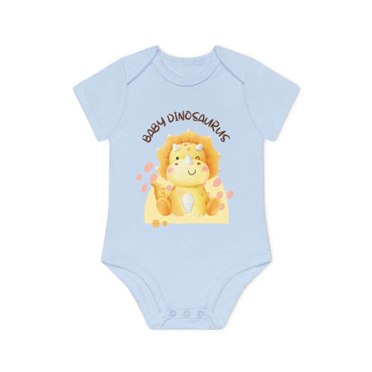 Baby Dinosaurus Romper – Schattige Triceratops Babyromper | Biokatoen in 4 Kleuren - Creatieve Aap