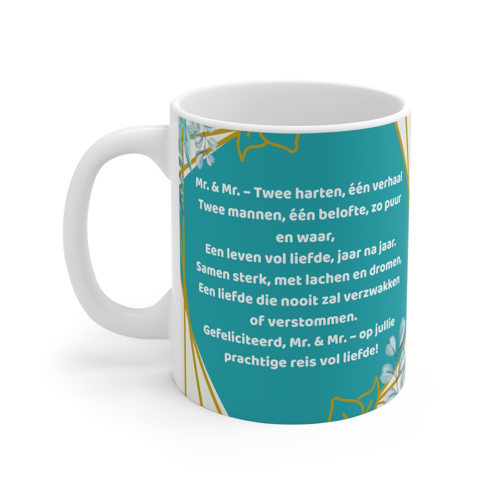 Mr. & Mr. Huwelijksmok – Liefdesvolle Cadeaumok (325 ml & 440 ml) Printify