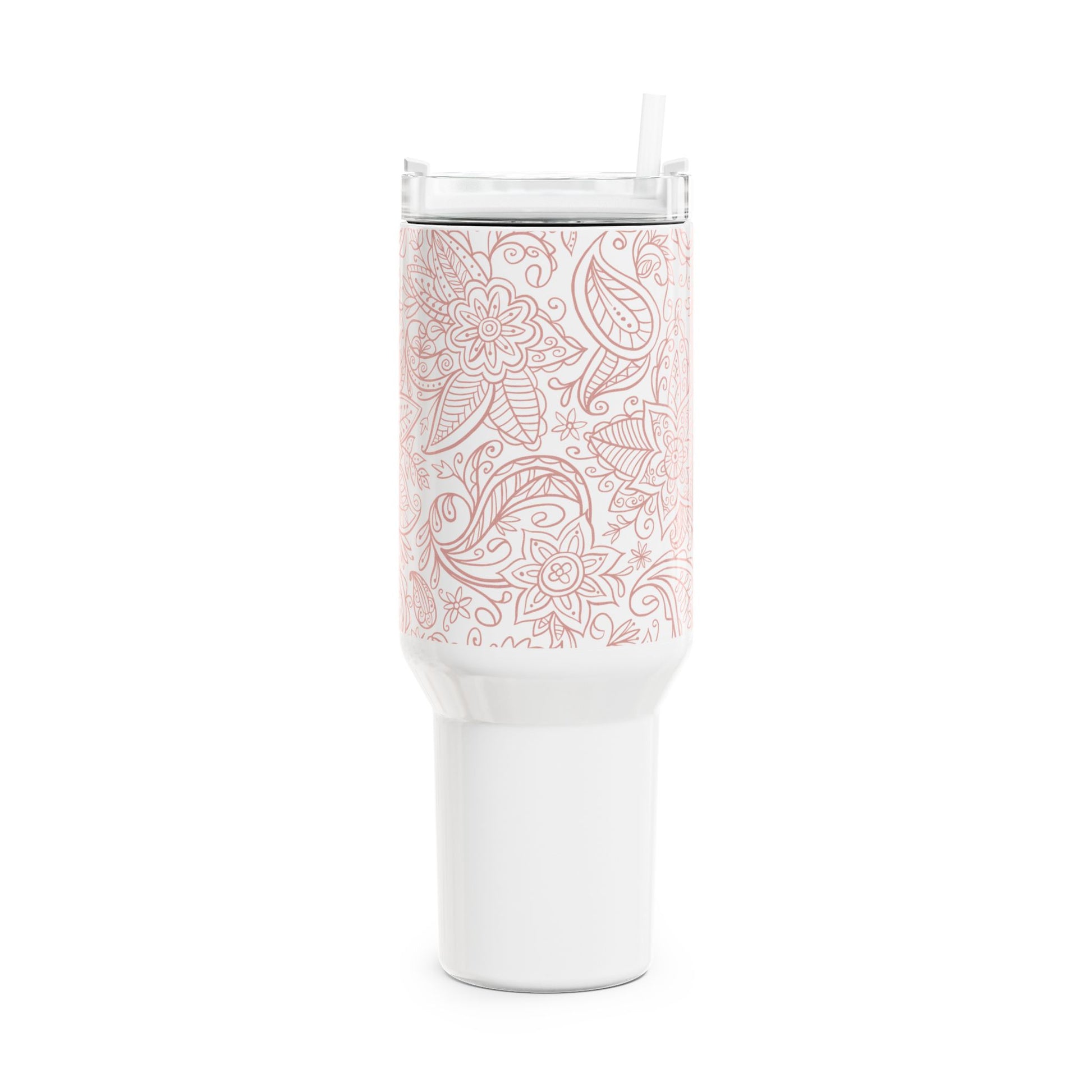 Primrose Herfst Tumbler 900 ml – dubbelwandige RVS beker met primrose bloemenpatroon en rietje – Creatieve Aap