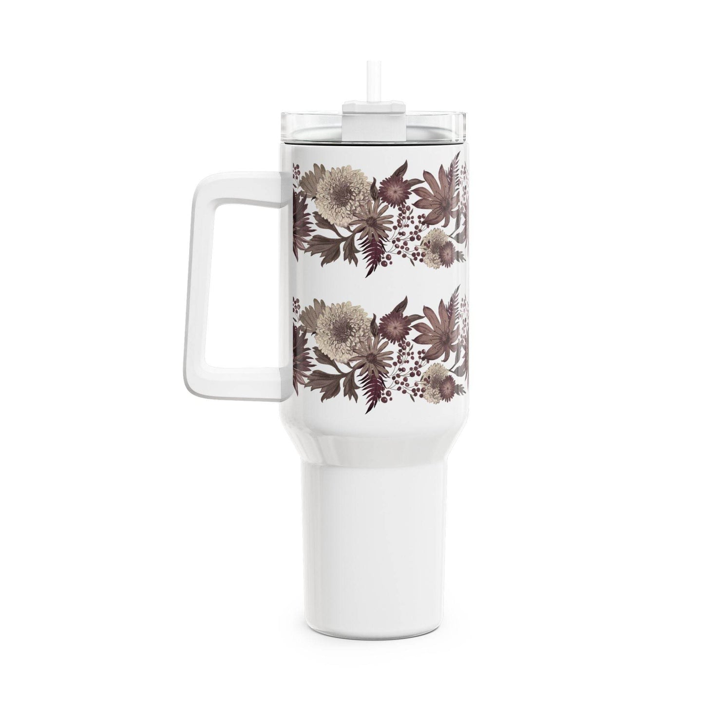 Bloemen Tumbler 1180ml – Roestvrijstaal met dubbelwandige isolatie - Creatieve Aap