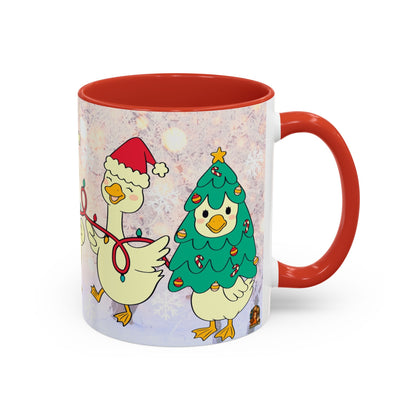 Ganzen Familie Kerst Mok – 330 ml – Kawaii Kerst Editie