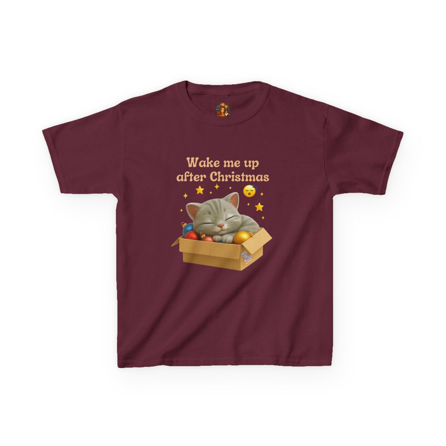 🎄 Kids Kerst T-Shirt – “Wake Me Up After Christmas” – Shelby Collectie