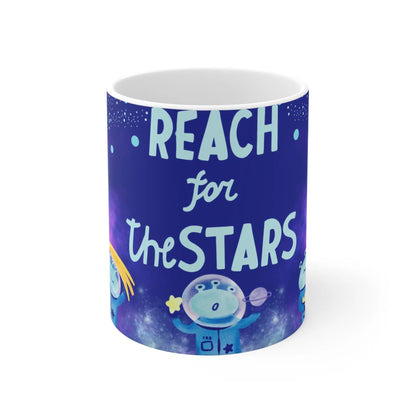Reach for the Stars Mok – Kawaii Sterren Keramiek Mok 330 ml & 440 ml Printify