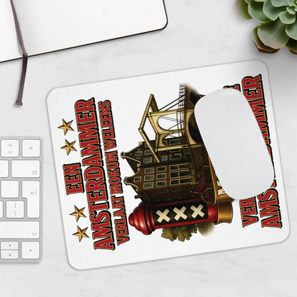 Amsterdammer Muismat – Mokum verlaat nooit de Amsterdammer (23,2 x 19,4 cm) - Creatieve Aap