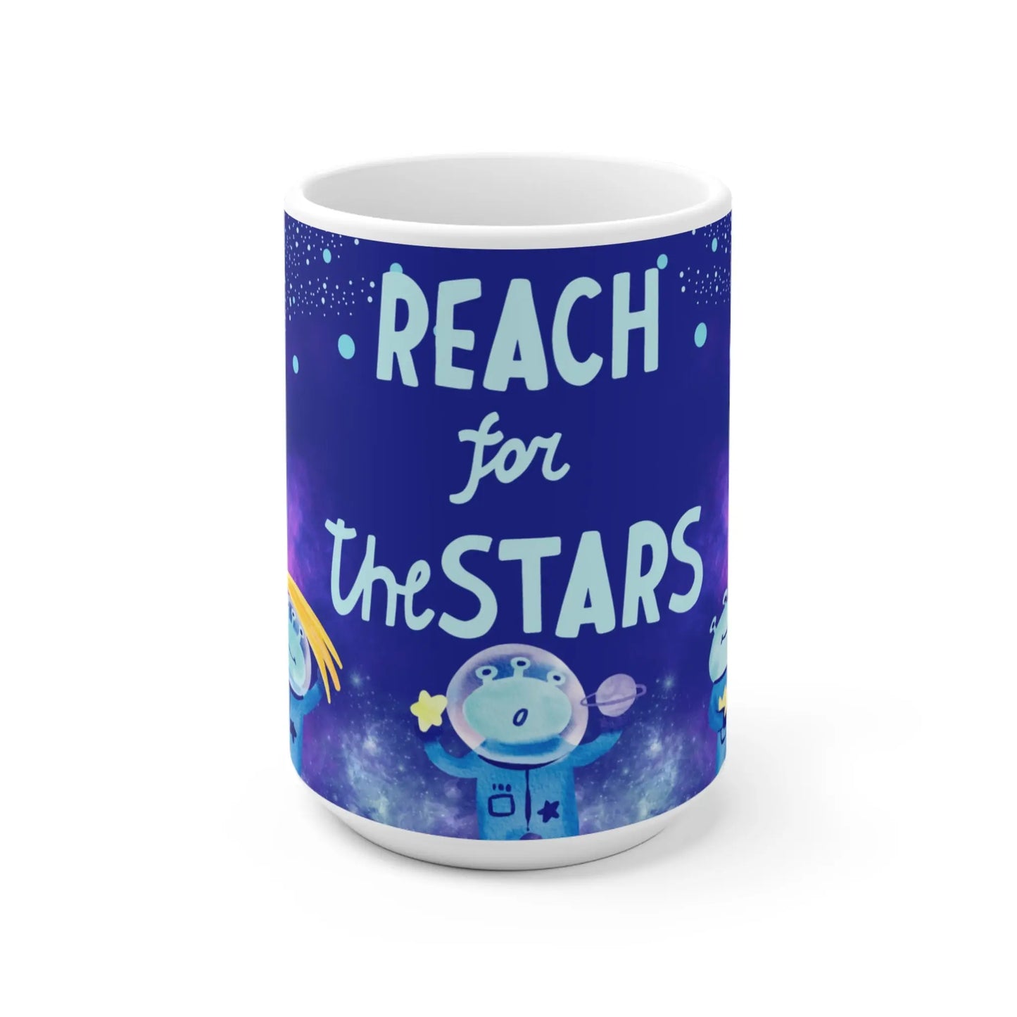 Reach for the Stars Mok – Kawaii Sterren Keramiek Mok 330 ml & 440 ml Printify