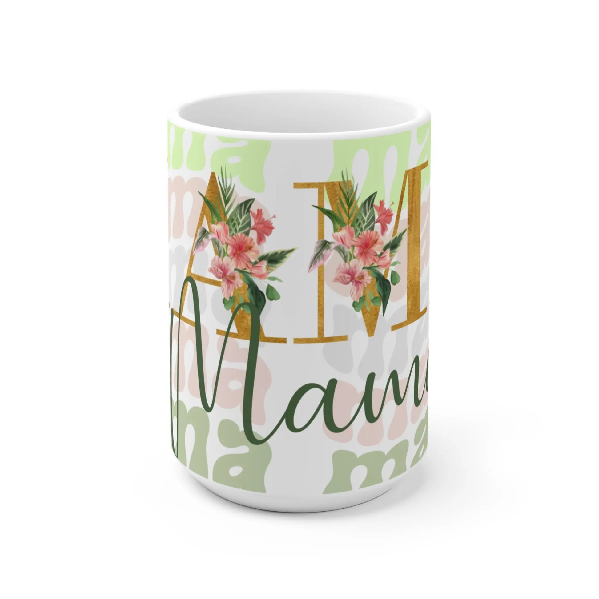 Mama Mok 330ml of 440ml | Keramiek met Bloemendesign Printify