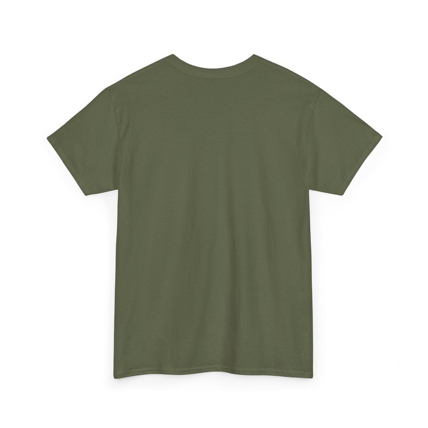 shirt 5 kleuren dom mensen humor Military green achterkant blanco