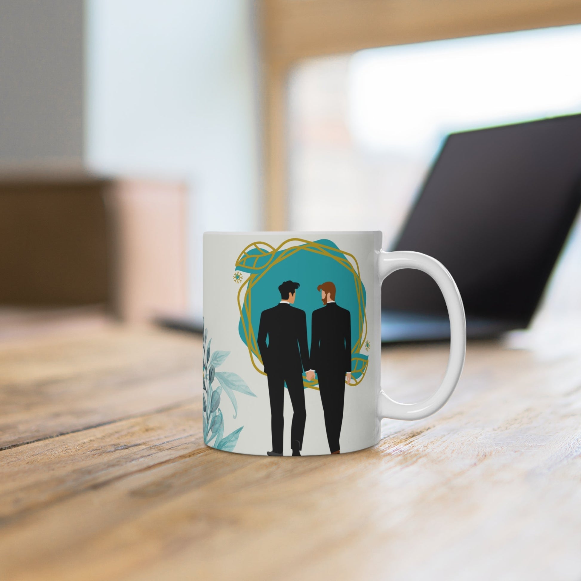 Mr. & Mr. Huwelijksmok – Liefdesvolle Cadeaumok (325 ml & 440 ml) Printify