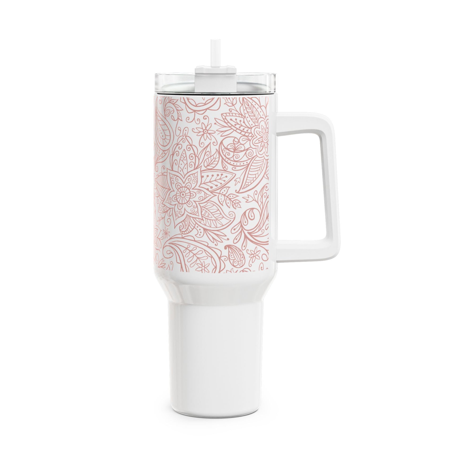 Primrose Herfst Tumbler 900 ml – dubbelwandige RVS beker met primrose bloemenpatroon en rietje – Creatieve Aap