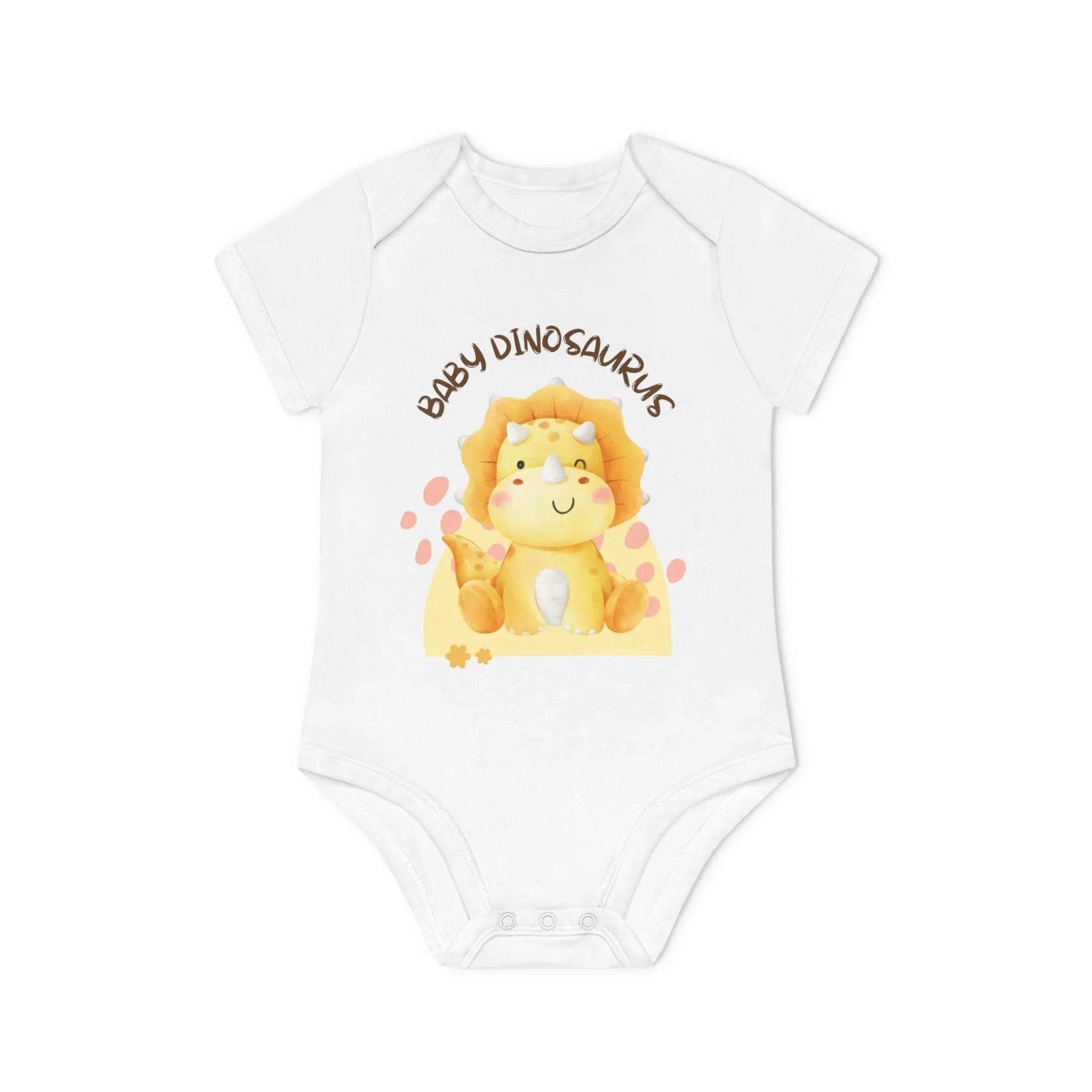 Baby Dinosaurus Romper – Schattige Triceratops Babyromper | Biokatoen in 4 Kleuren - Creatieve Aap
