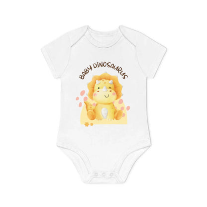 Baby Dinosaurus Romper – Schattige Triceratops Babyromper | Biokatoen in 4 Kleuren - Creatieve Aap