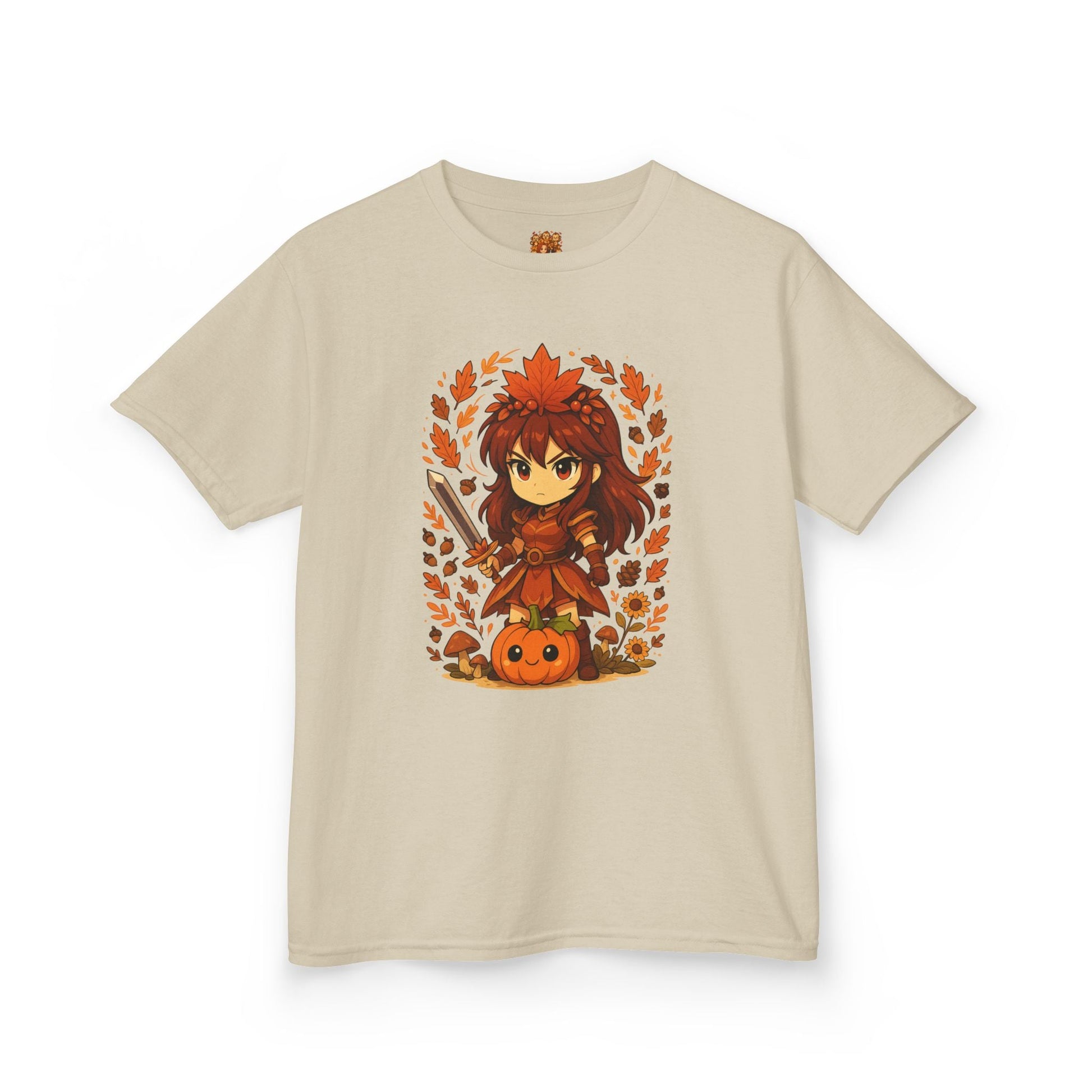 Kawaii anime girl warrior strijdster kinder shirt Sand. Bedrukking voor