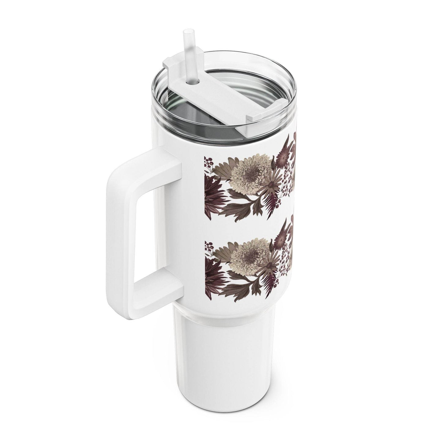 Bloemen Tumbler 1180ml – Roestvrijstaal met dubbelwandige isolatie - Creatieve Aap