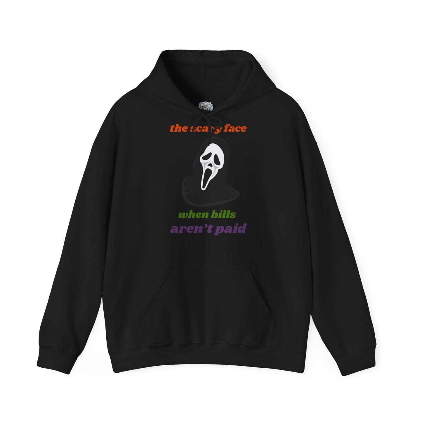 Unisex Heavy Blend™ Hooded Sweatshirt – The Scary Face When Bills Aren’t Paid Hoodie