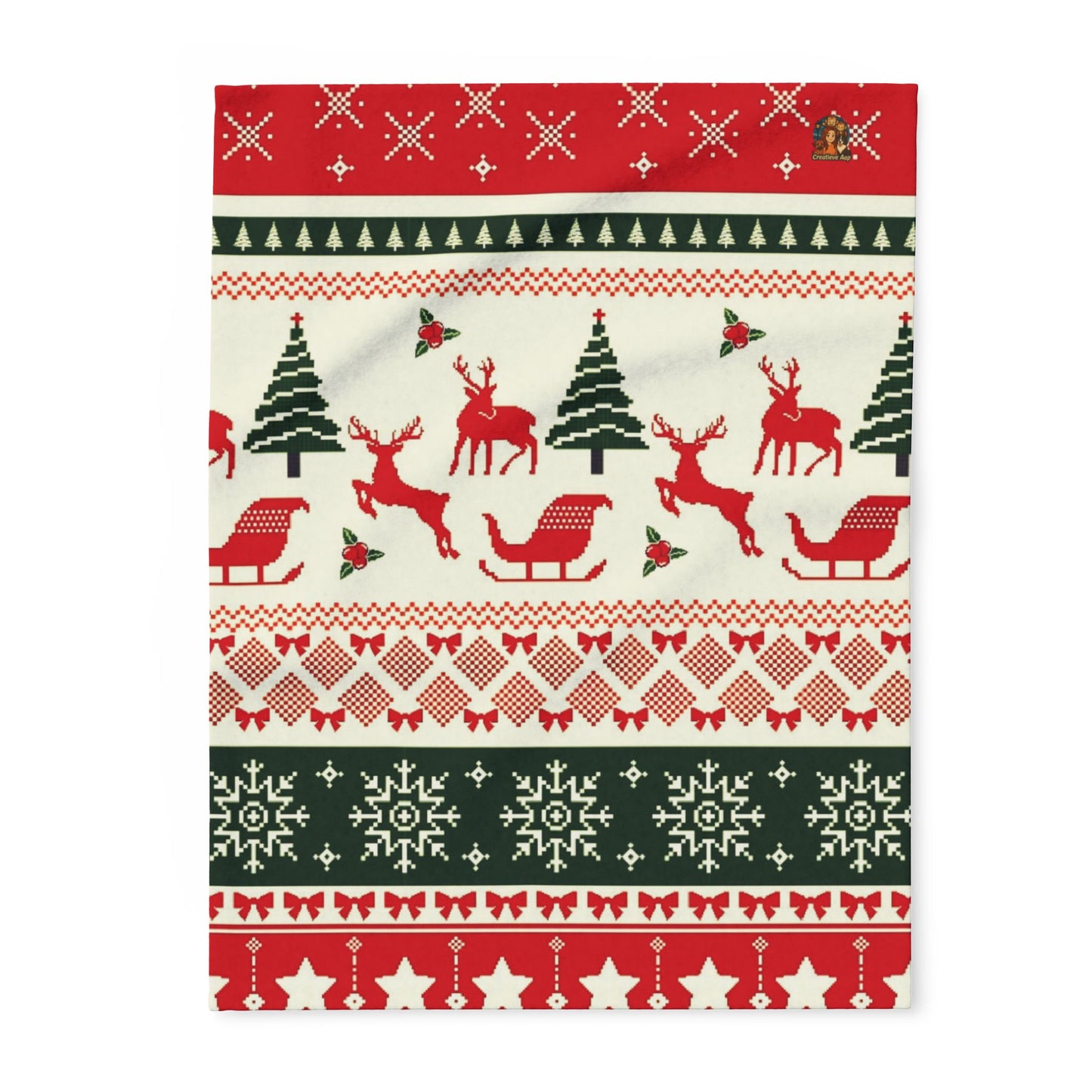 Arctic Fleece Deken – Kerst Vibes – 76×101 cm / 127×152 cm / 152×203 cm