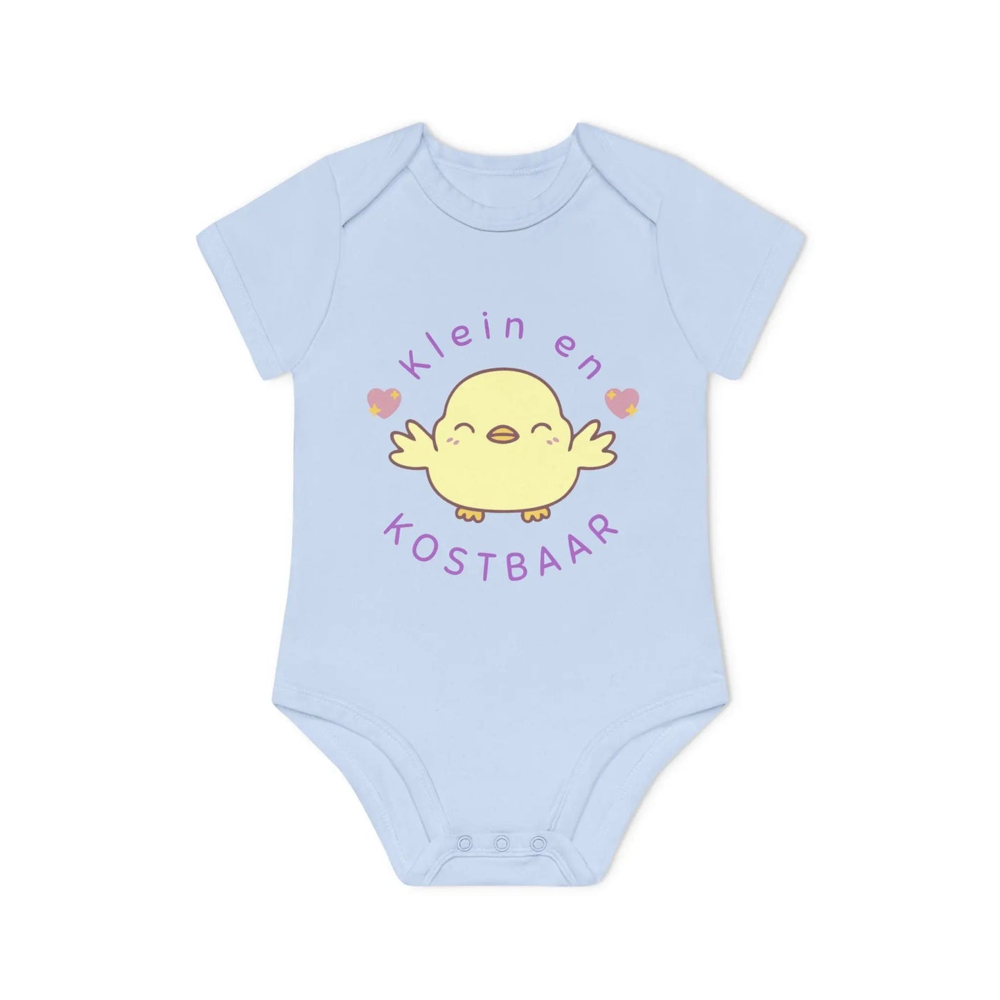 Klein en Kostbaar Romper – Babyromper met Schattig Kuikentje | Biokatoen in 4 Kleuren Printify