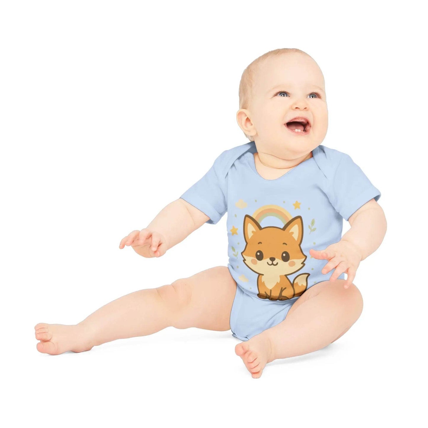 Foxy Romper – Baby Romper met Schattige Vos Design | Biologisch Katoen in 6 Kleuren - Creatieve Aap